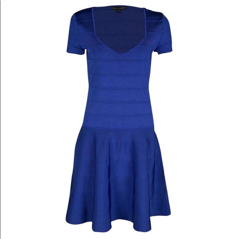 Ralph Lauren Black Label Fit & Flare Short Sleeve Bandage Dress Size M NWT